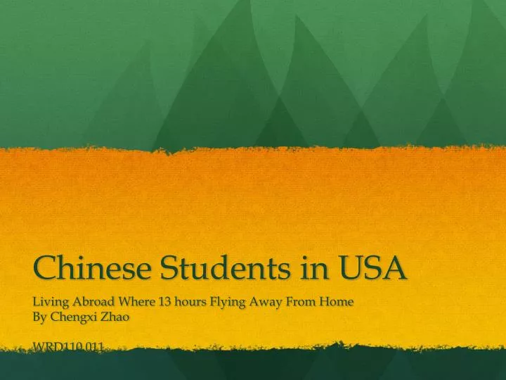 chinese students in usa