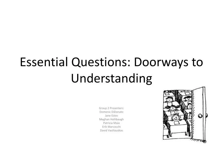 essential questions doorways to understanding