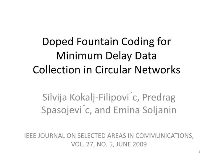 doped fountain coding for minimum delay data collection in circular networks