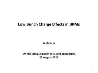 Low Bunch Charge Effects in BPMs