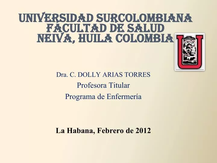 universidad surcolombiana facultad de salud neiva huila colombia