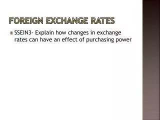 Foreign Exchange rates