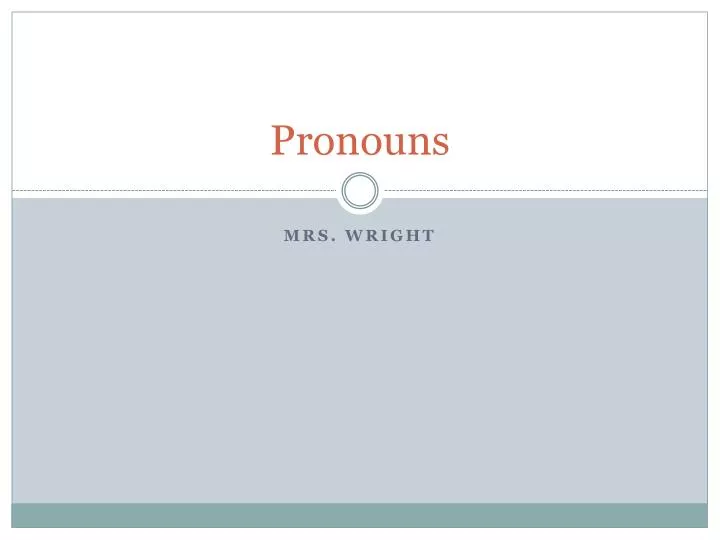 pronouns