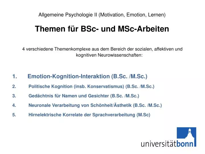 allgemeine psychologie ii motivation emotion lernen themen f r bsc und msc arbeiten