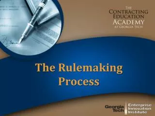 The Rulemaking Process