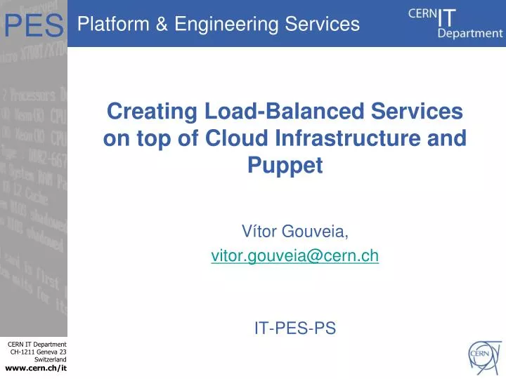 creating load balanced services on top of cloud infrastructure and puppet