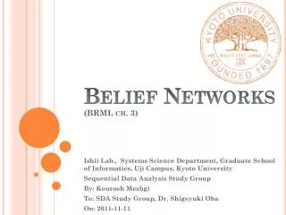 Belief Networks (BRML ch. 3)