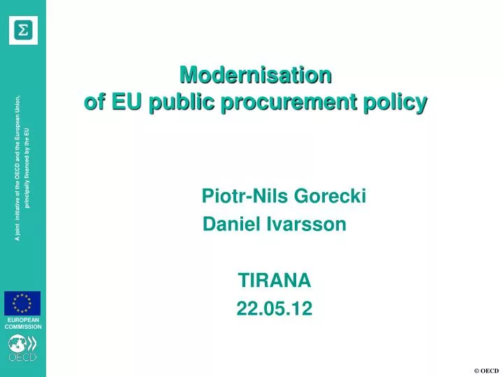 modernisation of eu public procurement policy