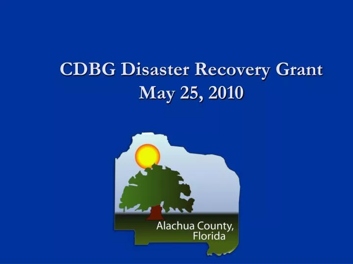 cdbg disaster recovery grant may 25 2010