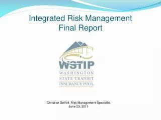Integrated Risk Management Final Report