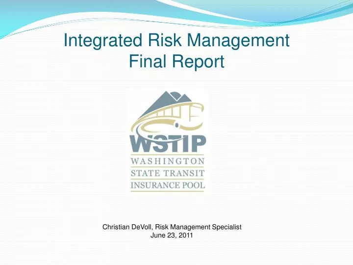 integrated risk management final report