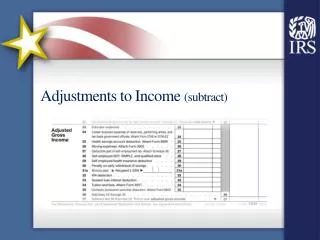 Adjustments to Income (subtract)