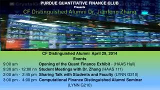 CF Distinguished Alumni April 29, 2014 Events