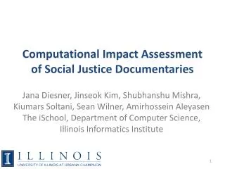 Computational Impact Assessment of Social Justice Documentaries