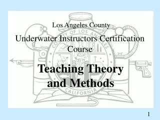 Underwater Instructors Certification Course