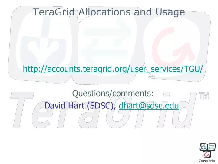 teragrid allocations and usage