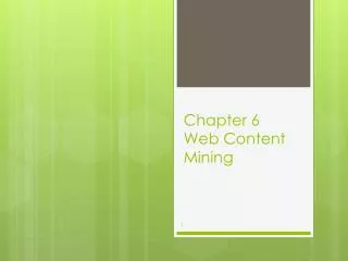 Chapter 6 Web Content Mining