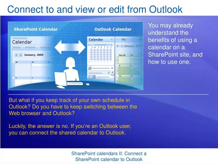 connect to and view or edit from outlook
