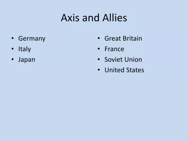 axis and allies