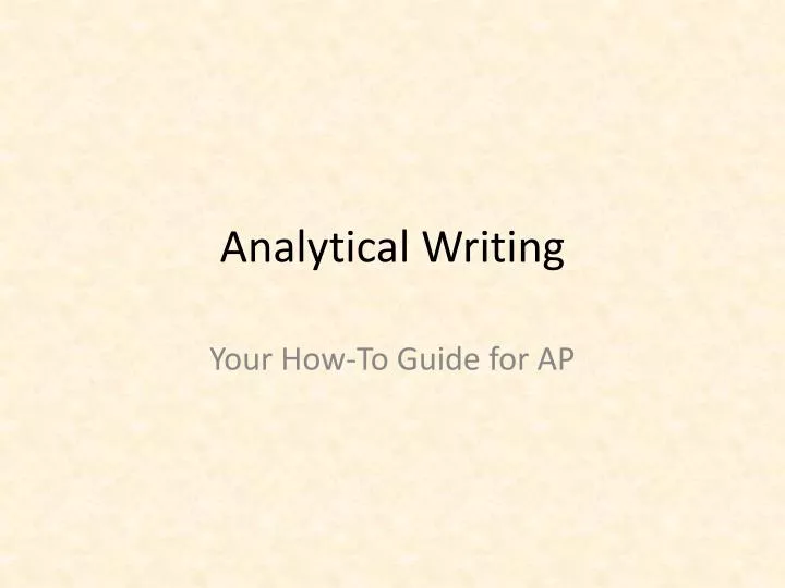 analytical writing
