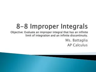 Ms. Battaglia AP Calculus