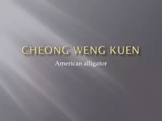Cheong Weng kuen