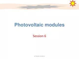 Photovoltaic modules