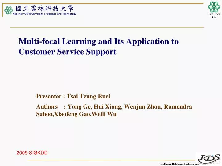 multi focal learning and its application to customer service support