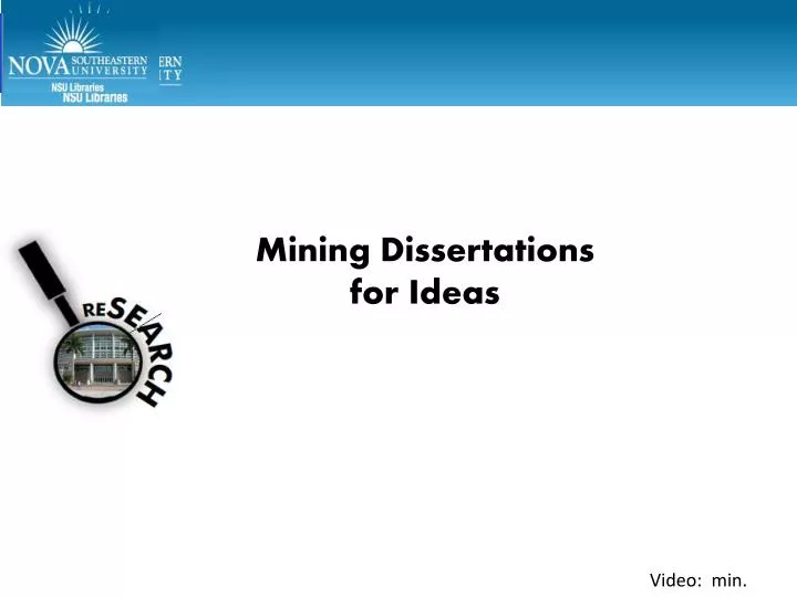 mining dissertations for ideas