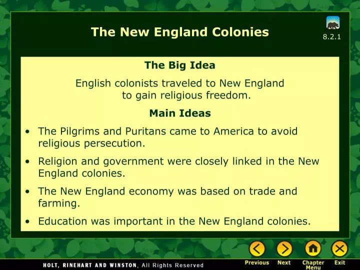 the new england colonies