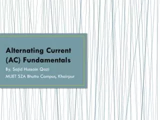 Alternating Current (AC) Fundamentals