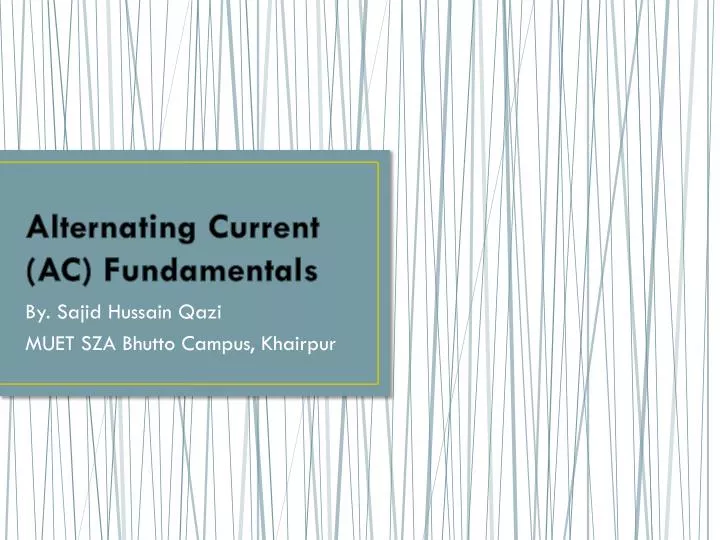 alternating current ac fundamentals