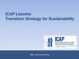 ICAP Lesotho Transition Strategy for Sustainability