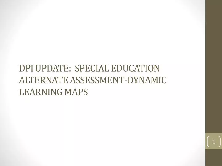 dpi update special education alternate assessment dynamic learning maps