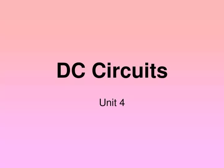 dc circuits