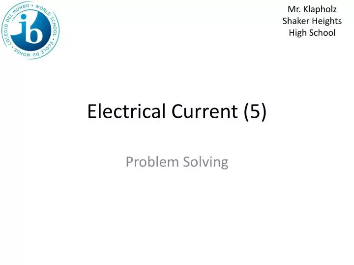 electrical current 5