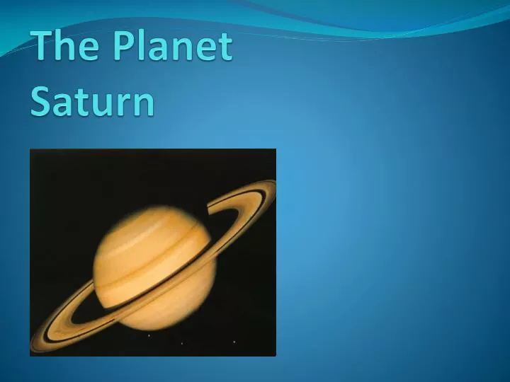 the planet saturn