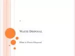 Waste Disposal - slide 1