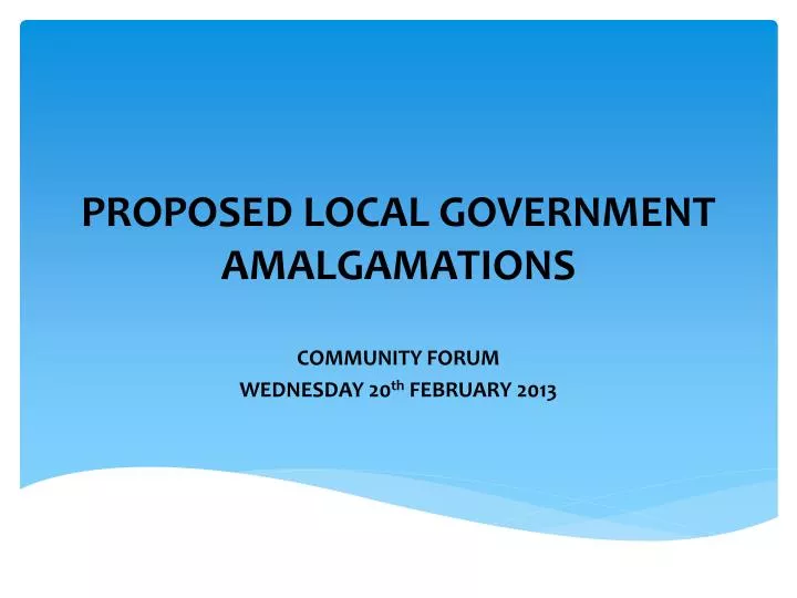proposed local government amalgamations