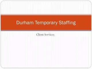durham temporary staffing