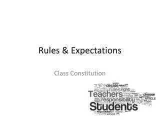 Rules &amp; Expectations