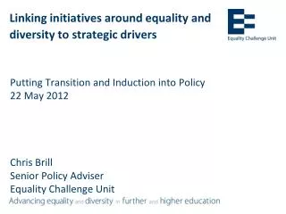 Linking initiatives around equality and diversity to strategic drivers