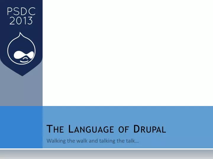 the language of drupal