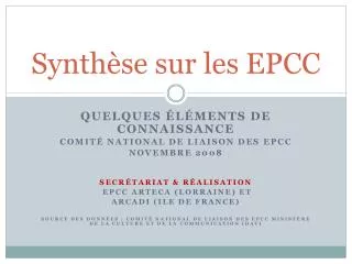 synth se sur les epcc