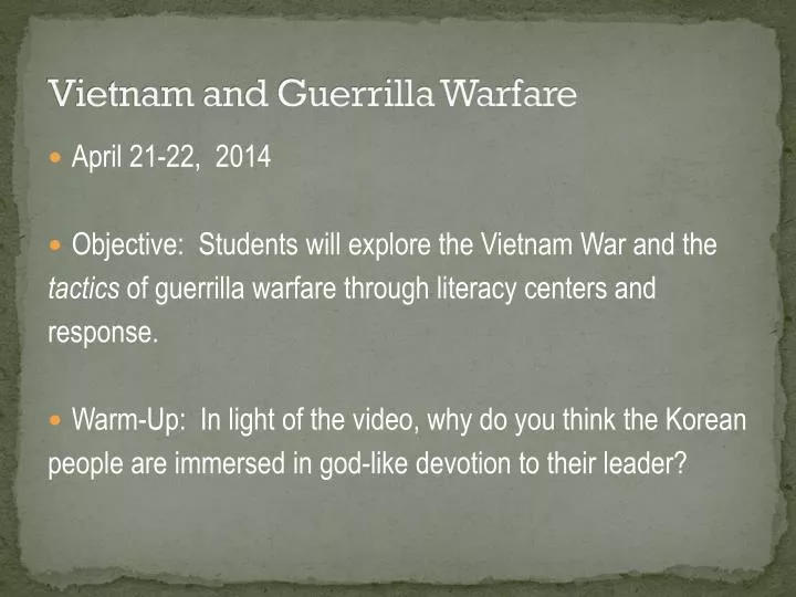 vietnam and guerrilla warfare