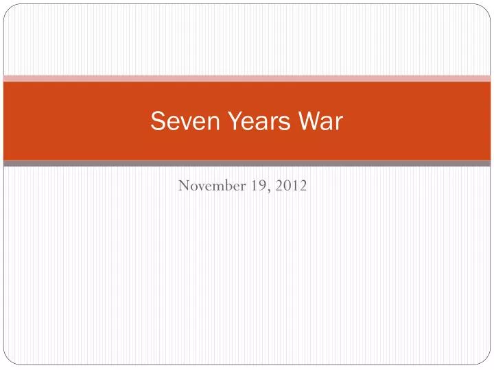 seven years war