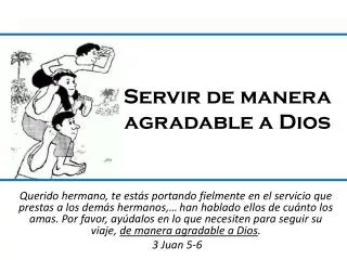 servir de manera agradable a dios