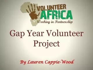 Gap Year Volunteer Project