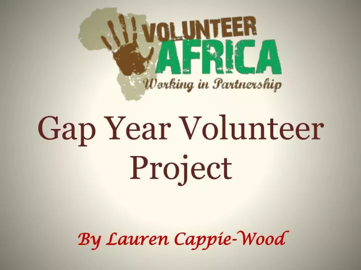 gap year volunteer project