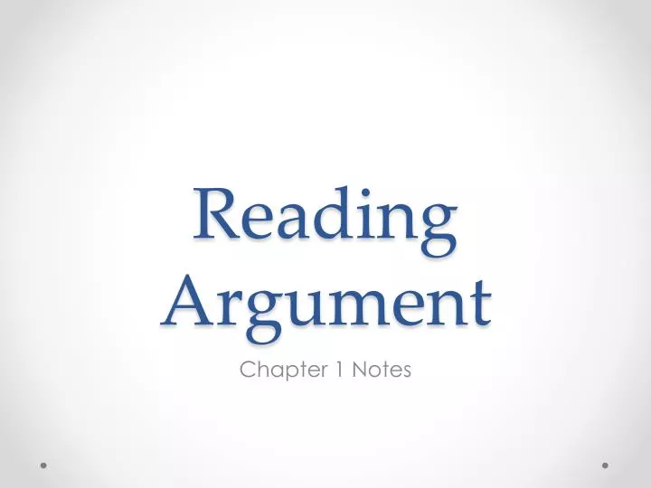 reading argument